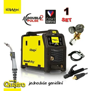 Svářečka KOWAX GeniMig 240DP LCD Svařovací invertor MIG/MAG/LiftTIG/MMA set S01qb + HOŘÁK + VENTIL