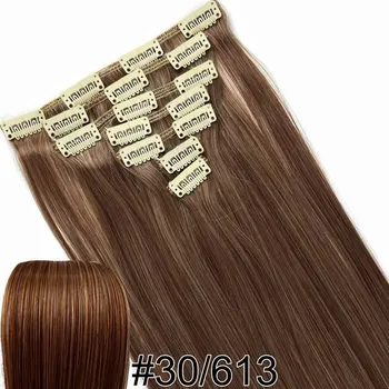 Paruka Syntetické rovné vlasy s klipsy | 55 cm - 30-613