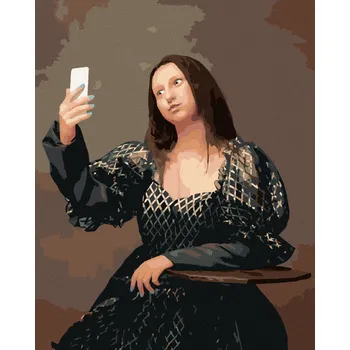 Dětské zboží Diamondi Diamantové malování - MONA LISA SELFIE Rozměr: 40x50 cm, Rámování: bez rámu a bez vypnutí plátna