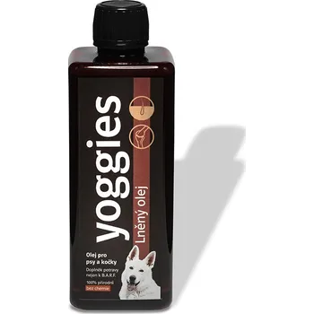 Yoggies Lněný olej pro psy a kočky, 500 ml