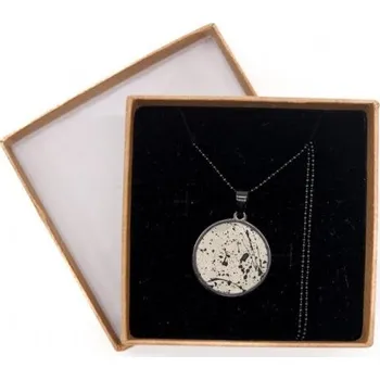 Náhrdelník Náhrdelník černý postřik - Betonbeads 0000703