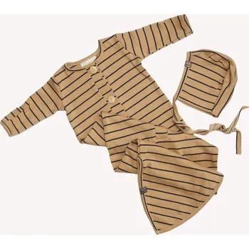 Spacák Spací pytel na uzlík (0 - 3 měs) Barva: Béžový - navy pruhy