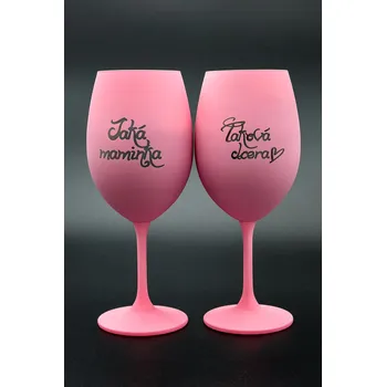 Sklenice SADA SKLENIČEK NA VÍNO "DCERA A MAMINKA"