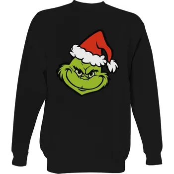 Pánská mikina Mikina bez kapuce Unisex s potiskem Pánská mikina Grinch pánské