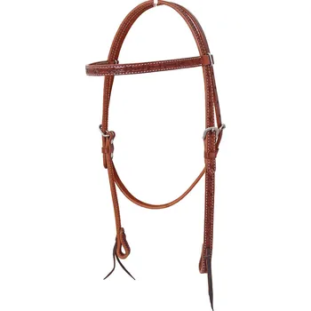 Pool's Uzdečka westernová Cross Over Barbwire Tooling Pool's, COB/FULL, hnědá