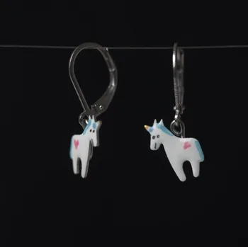 Náušnice Visací náušnice jednorožci - Parada 0000880