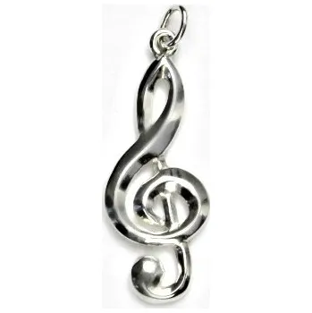 Přívěsek Stříbrný přívěsek houslový klíč - P291 (Stříbrný houslový klíč)