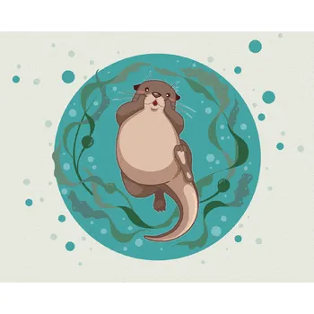 Dětské zboží Diamondi Diamantové malování - VESELÁ VYDRA II Rozměr: 40x50 cm, Rámování: vypnuté plátno na rám