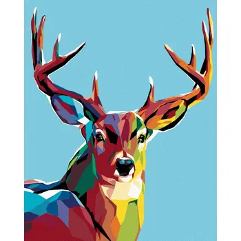 Diamondi Diamantové malování - JELENÍ POHLED Rozměr: 40x50 cm, Rámování: bez rámu a bez vypnutí plátna