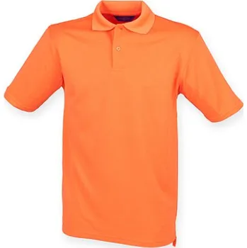 Henbury Pánské funkční polo triko H475 Bright Orange XXL