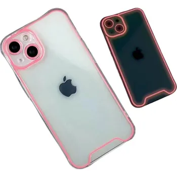 Pouzdro na mobilní telefon Svítící ochranný obal pro Apple iPhone 12 Pro Max - růžový