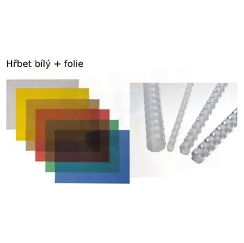 Vázací hřbet Kroužková vazba 12,5-19 mm - BÍLÁ