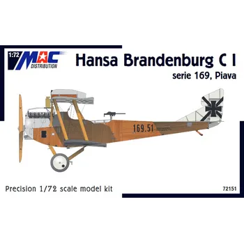 Plastikový model 1/72 Hansa Brandenburg C.I (serie 169, Piava)