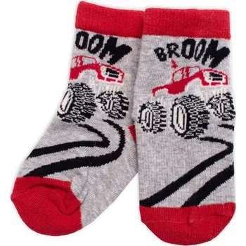 Dětské bavlněné ponožky Track - šedé, Velikost koj. oblečení 23-26