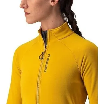 cyklistický dres Cyklistický dres CASTELLI UNLIMITED TRAIL,dámský dres s dlouhým rukávem,zateplený,různé velikosti, Žluto-zlatá vel.XL