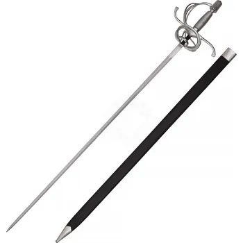 Replika zbraně Deepeka Rapír Ephraim se záštitným košem a rukojetí ovinutou drátem