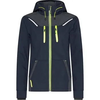Dámská softshellová bunda Dámská softshellová bunda Nine Worths FLORENCE 1502, nám. modrá/žlutá 1502-MARIJF