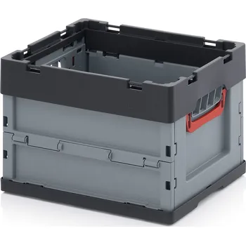 Skládací přepravky bez víka 40 x 30 x 27 cm - Stříbrošedá - materiál: PP - FB 43/27