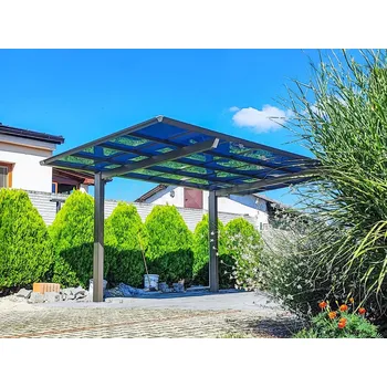 Přístřešek na auto SankyoAlumi PJF 5x2,7m Hliníkový stříbrný