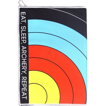 Toulec Man Kung Utěrka na střelbu z kuše a luku Socx Eat Sleep Archery 26x36cm