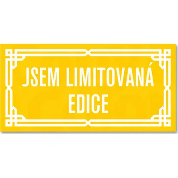 Papír Cedule/tabule na přání s vlastním textem - žlutý podklad (021)