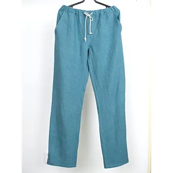 Pánské kalhoty Snový svět Lněné kalhoty modré UNI - 245 g/m2 Velikost oblečení: S