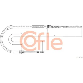 Lanko parkovací brzdy Tažné lanko, parkovací brzda COFLE 92.11.6025