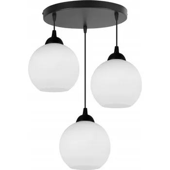 Závěsné svítidlo Eliza, 3x bílé skleněné stínítko (výběr ze 2 barev konstrukce),