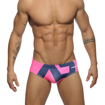 Pánské plavky Plavky Addicted ADS045 Extra-Large Logo Brief růžové L, pánské plavky