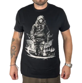 Pánské tričko JUBÖ Tričko BUSHCRAFT Bushcrafťák - černé Velikost: L