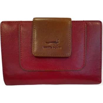 Peněženka Marta Ponti střední dámská kožená peněženka -červená B120506 verm/cogn
