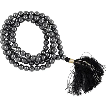 Náhrdelník Milujeme Kameny Hematit - mála se střapcem 25995