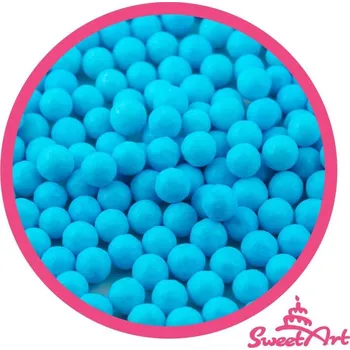 Jedlá dekorace na dort SweetArt cukrové perly nebesky modré 7 mm (1 kg)
