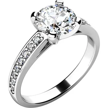 Prsten Zásnubní prsten bílé zlato 585/1000 zirkon ZP-10777-B-ZIR velikost 63