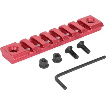 A.C.M. Hliníková odlehčená RIS lišta pro KeyMod předpažbí - 9cm, červená