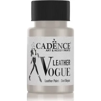 Speciální výtvarná barva Metalická barva Leather Vogue, 50 ml - stříbrná