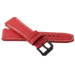 JVD Pánský červený prošívaný kožený řemínek na hodinky RJE1010.2