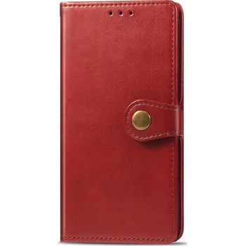 Pouzdro na tablet VSECHNONAMOBIL 26758 LEATHER BUCKLE Peňaženkový obal Realme C11 červený