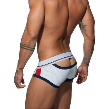 Pánské erotické prádlo Slipy Addicted AD740 Open Sport Mesh Brief bílé L, pánské slipy ze síťoviny
