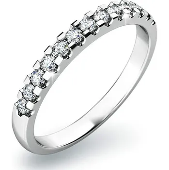 Prsten Dámský prsten bílé zlato 585/1000 přírodní diamant 0.156 ct G/SI 10814D velikost 55