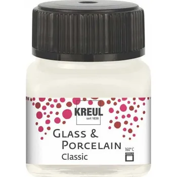 Speciální výtvarná barva Kreul Barva na sklo a porcelán classic 20 ml SLONOVINOVÁ