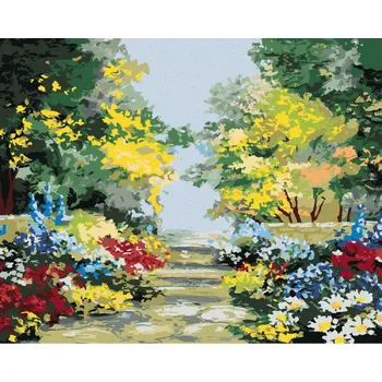 Hračka Diamondi Diamantové malování - OKRASNÉ KVĚTINY Rozměr: 40x50 cm, Rámování: bez rámu a bez vypnutí plátna