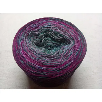 Příze Kristl 3-nitka 1000m s nopkovou nitkou (Duhové merino klubko s nopky Kristl)