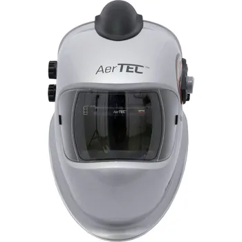 Svářečská kukla OPTREL Kukla AerTEC OptoMAX s rozvodem vzduchu - stříbrná