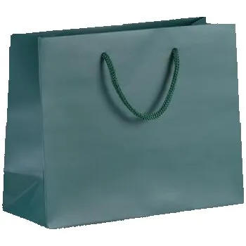 Luxusní dárková papírová taška zelená Exclusiv 250x100x 200 mm s krouceným textilním uchem