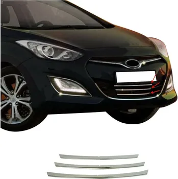 Nerez lišty chladiče Hyundai i30 2012-2017 3 ks