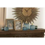 Modrá skleněná kulatá dóza s víčkem Bonboniéra - Ø 9*10 cm