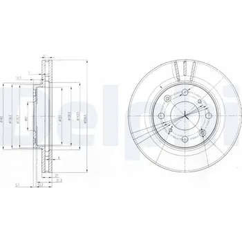 Brzdový kotouč Brzdový kotouč DELPHI BG3794