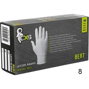 Čisticí rukavice RUKAVICE BERT LATEX 8 jednorázové 100 ks