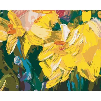 Hračka Diamondi Diamantové malování - Malování podle čísel - ŽLUTÉ NARCISY Rozměr: 40x50 cm, Rámování: bez rámu a bez vypnutí plátna